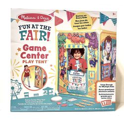NEW Melissa & Doug Fun At The Fair Game Center Play Tent,- Great Gift!