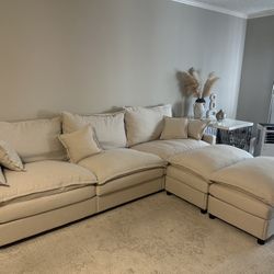 Beige Cloud Style Couch