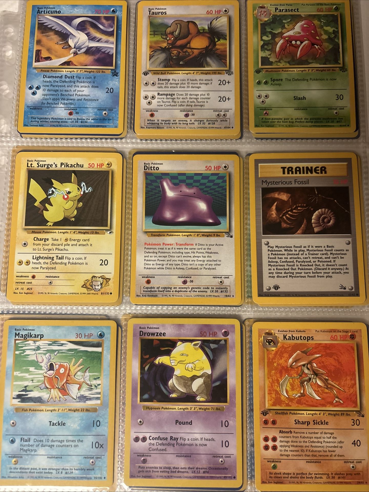 First Editions/Shadowless Pokemon Cards