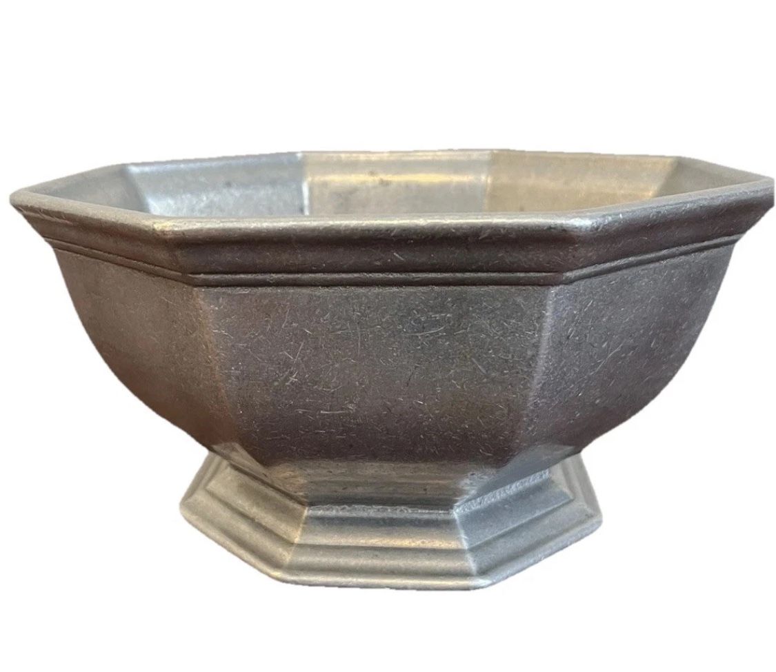 Oneida Fruit Bowl Dish Pewter Cambridge Colonial Queen Anne Large Rare Vintage