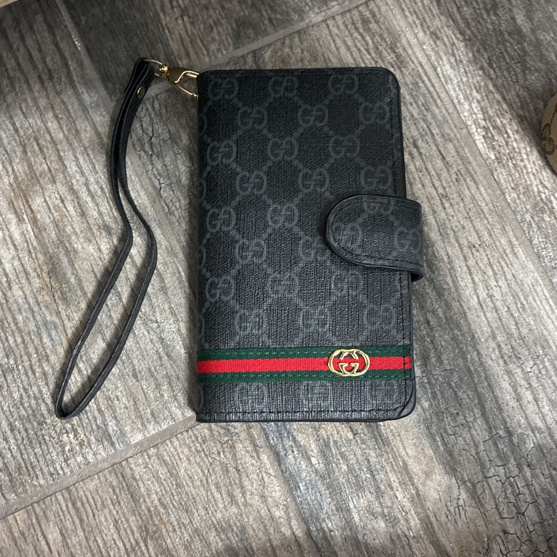 Leather Coated Canvas Adjustable Phone Case Wallet
