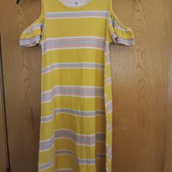Women's Size XL,  SO Yellow Stripe Dress 