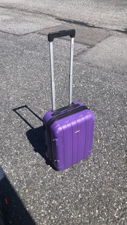 Plastic carry on luggage very good condition