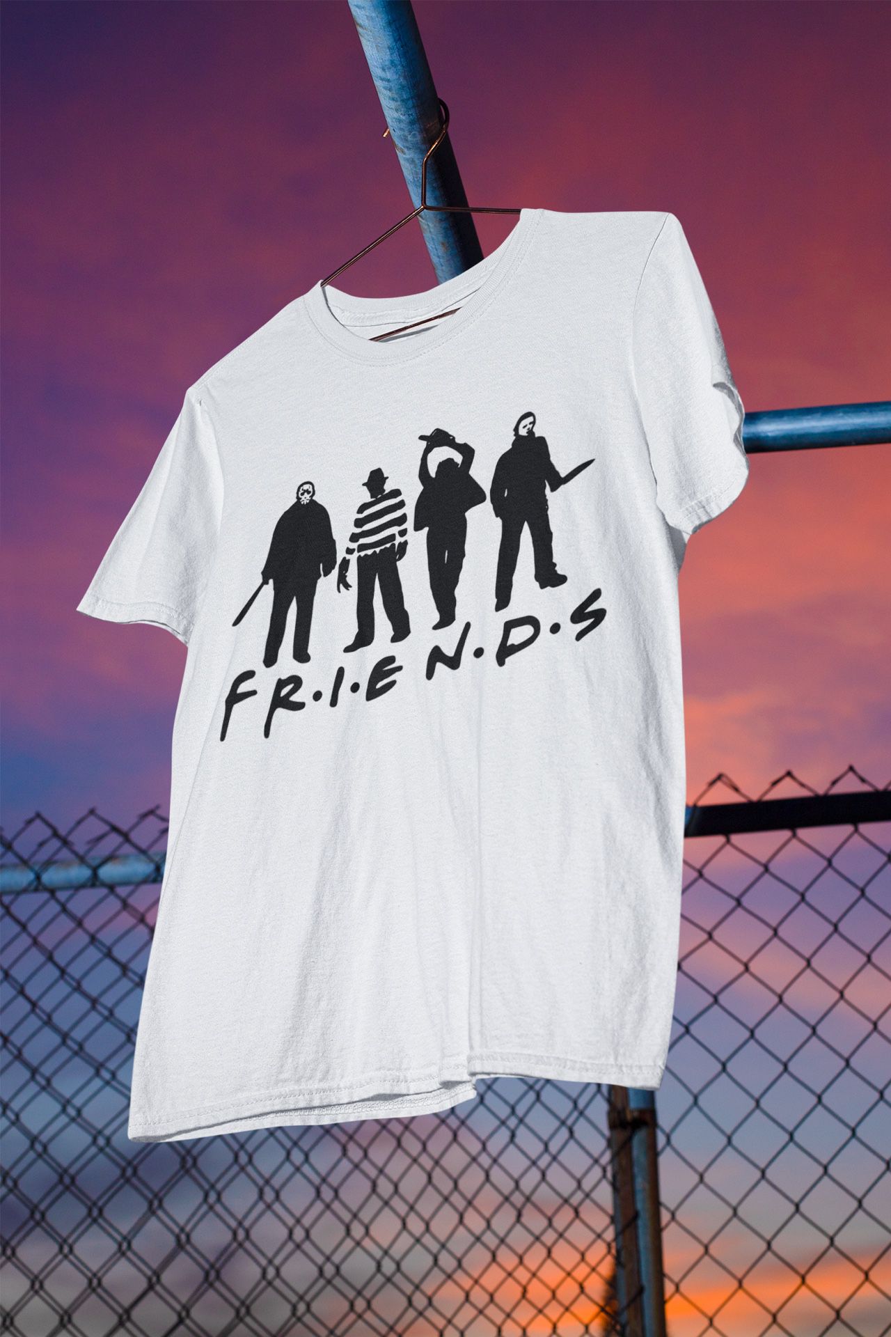 Jason Michael Freddy Leather face Halloween Friends Shirt