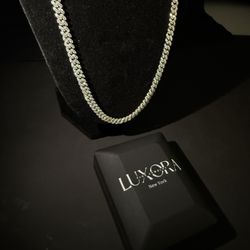 15CT Moissanite Cuban Link 20” 44g – 925 Silver – GRA Certified