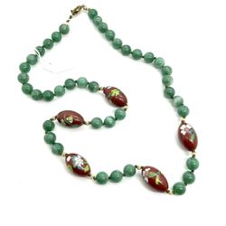 Estate Cloisonné 24” Necklace 