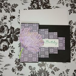 Handmade Beautiful Black A2 Size Card With Envelopes