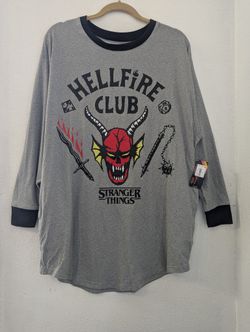 NWT Stranger Things Hellfire Oversize Sleepware By Netflix