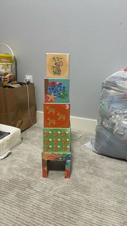 Kids Animal Stacking Blocks Tower Toy