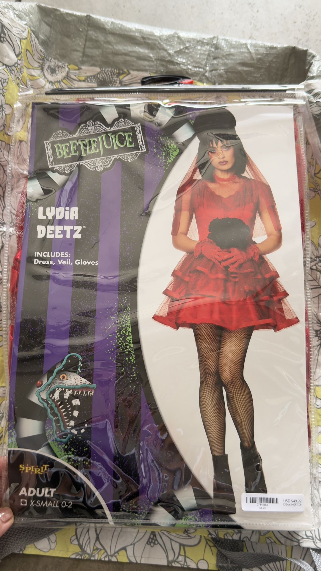 Beetlejuice Lydia Deets Halloween Costume Adult XS