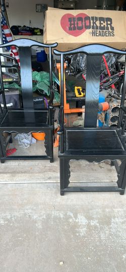 Chinese back-yoke arm chairs set of 2