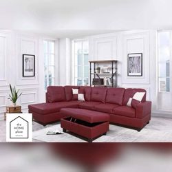 Brand New Sectional 2pc With FREE Ottoman Ready For Delivery 🚚 