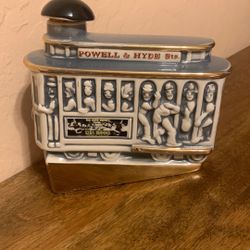 Vintage Ezra Brooks “Powell and Hyde Streets” Whiskey Decanter.         1968