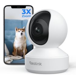 REOLINK Smart 4K UHD Pan & Tilt Dual-Band Wi-Fi 6 Indoor Security Camera with 3X Optical Zoom, Auto-Tracking, People/Pet Detection, Crying Sound Detec