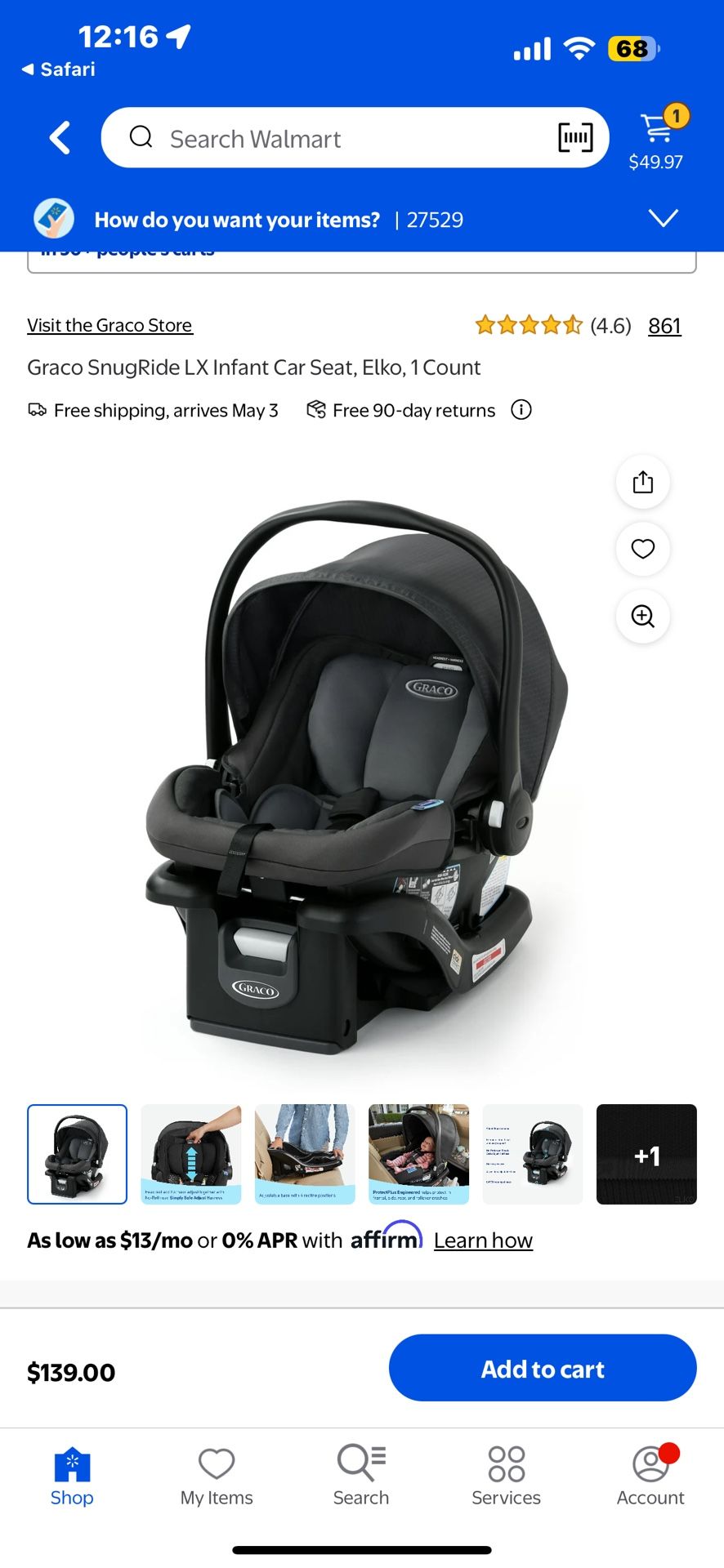 Graco Car seat & Click To Connect Base