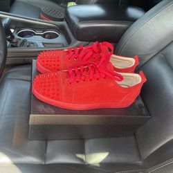 Sz 14 Christian Louboutin low top suede sneakers (WORN ONLY TWICE)