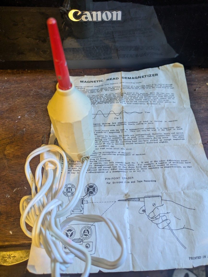 VINTAGE MAGNETIC HEAD DEMAGNETIZER