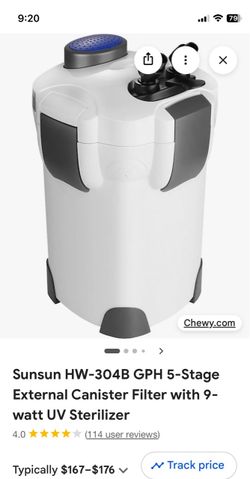 SunSun HW-304B 5-Stage External Canister Filter UV