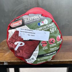 coleman sleeping bag youth up to 4feet 11 inches MLB **see the picture on design