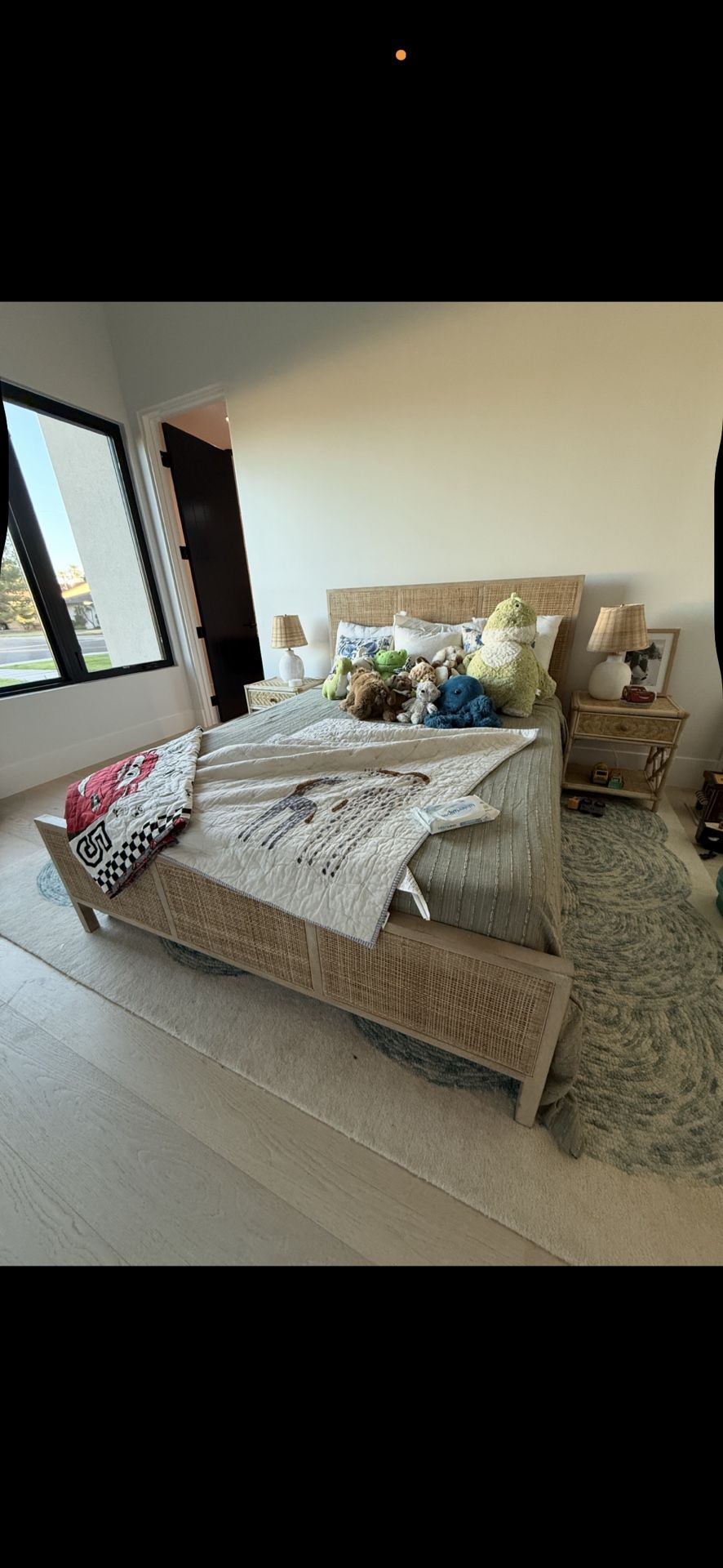 Full Size Bed, Mattress, And Nightstands