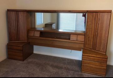 Queen Headboard Wall Unit