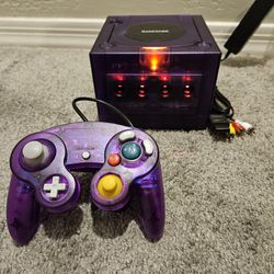 Transparent Purple RGB L.E.D GAMECUBE Picoboot 