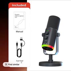 YU7 USB/XLR Dynamic RGB  Microphone 