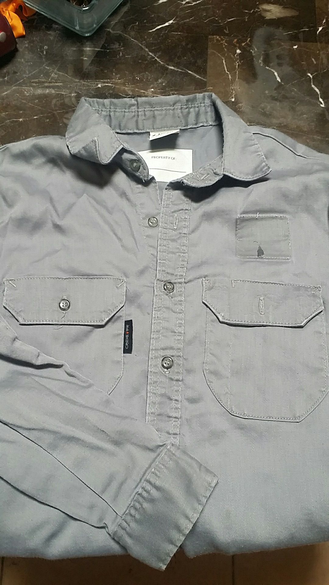 Fr crude grey med long sleeve shirt