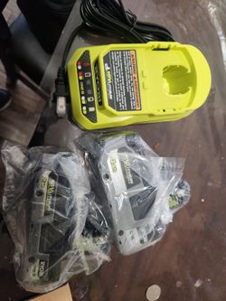 Ryobi 4.0 2.0 batteries and charger $100firm
