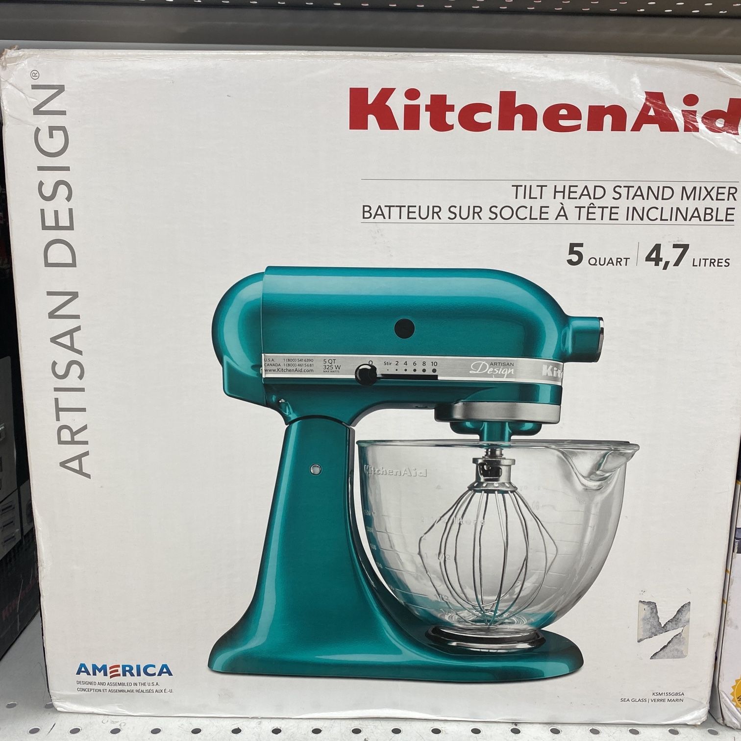 Artisan Design 5-Quart KitchenAid Stand Mixer with Glass Bowl