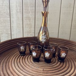 Decanter And 6 Glasses