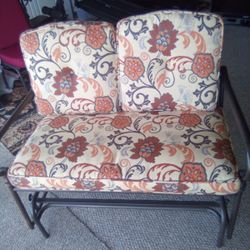 Glider With Floral Cushions Martha Stewart 