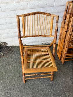 10 Premium Bamboo Dining/Café Chairs – Commercial Grade – Excellent Condition