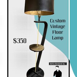  Custom Vintage Floor Lamp-mid-century 