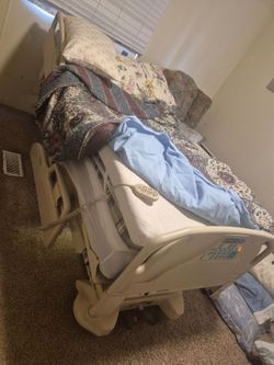 Hospital bed.