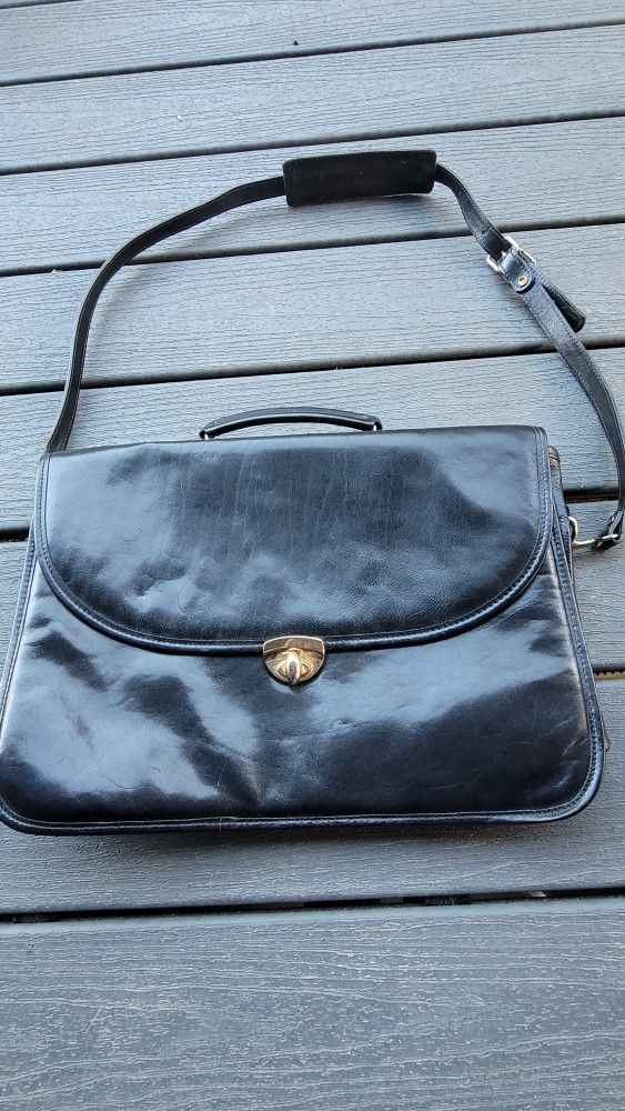 Jack Georges Profesional Leather Briefcase (Black), Was $400 New, Never Used!