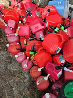 Gas Can Containers Boat Tanks Red