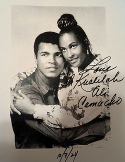 Autograph Muhammad Ali Photograph by wife of the champion