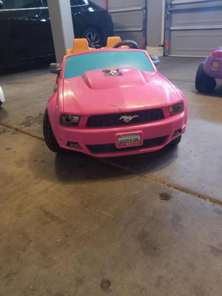 Barbie modified mustang ride on