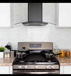 Range Hood with Tempered Glass
