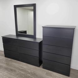 Dresser Whit Mirror And Chest - Cómoda Con Espejo Y Gavetero 