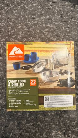 Ozark Trail 22-Piece Non-Stick Camping Mess Kit with Mesh Bag