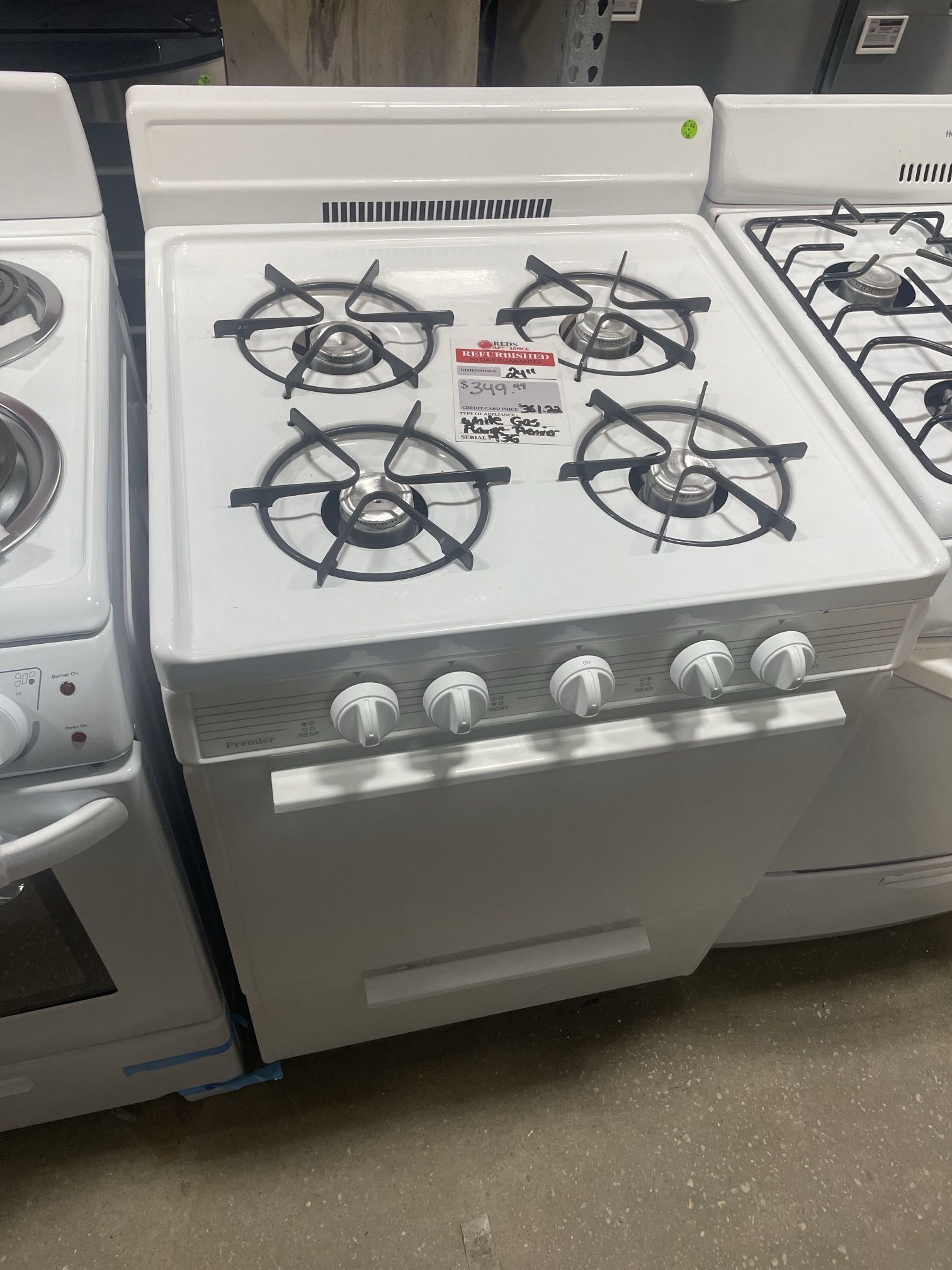 24inch Gas Stove White