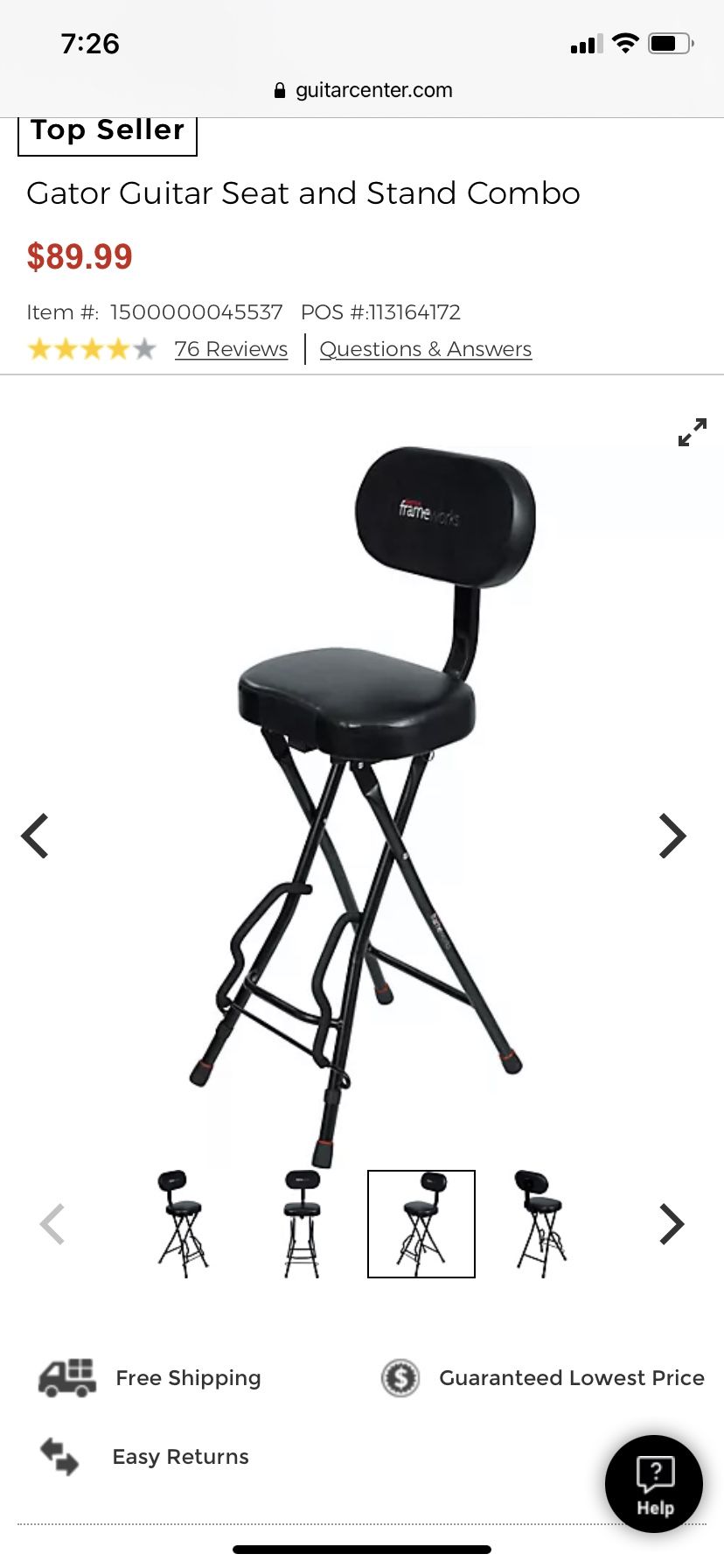 Guitar Seat By frameworks