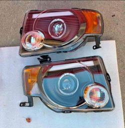 08-12 Ford Escape LED DRL Projector Headlights Luces Focos Micas Faros Faroles Headlamps