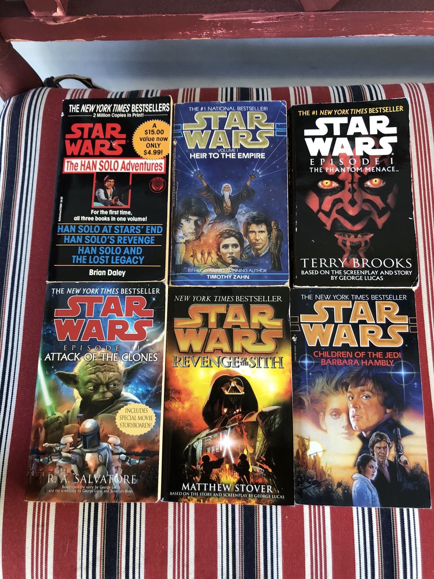 Six softcover Star Wars books