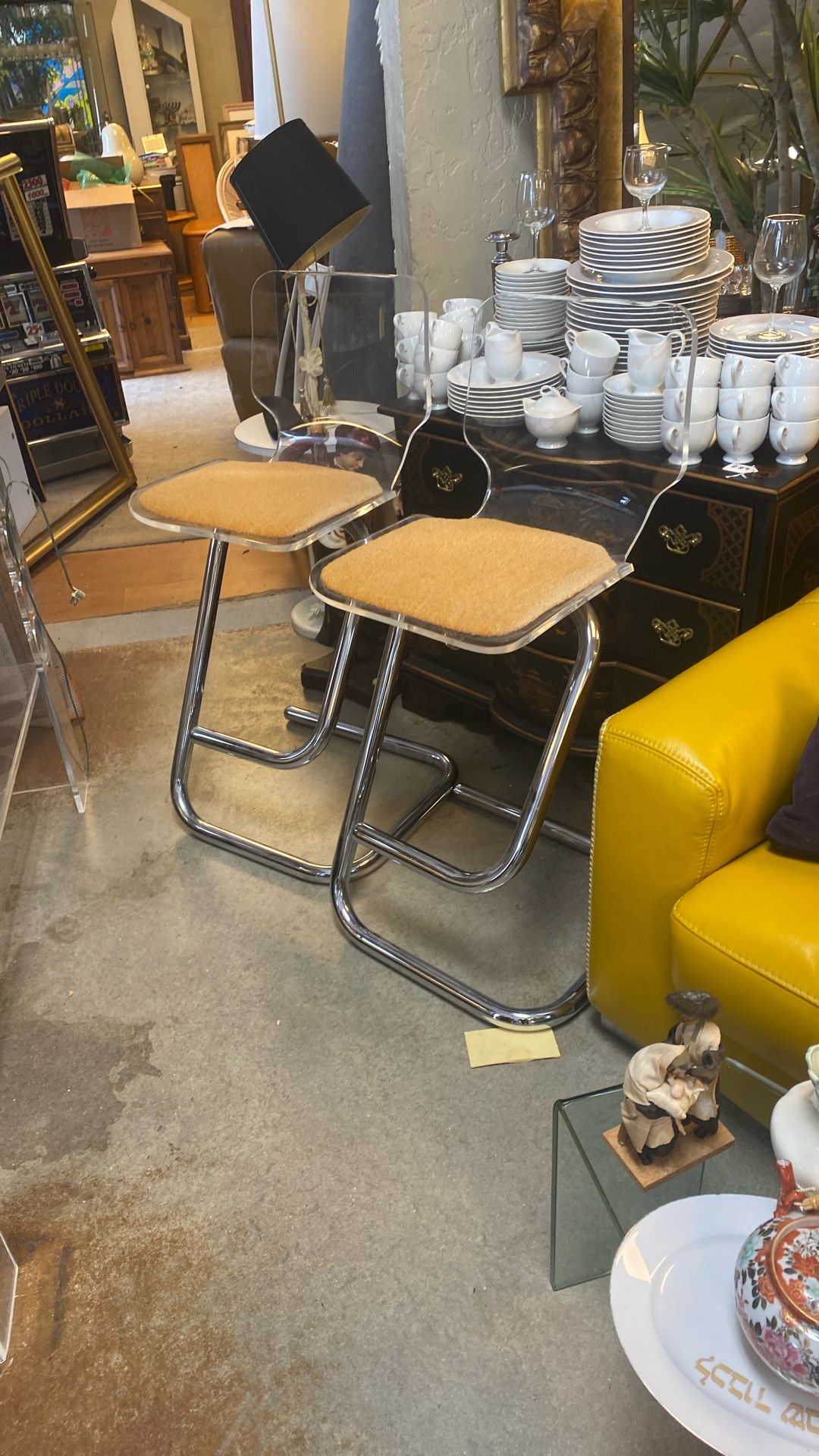 Bar Stools Mid Century Italian Lucite Stools