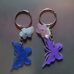 Cute Butterfly Matching Keychains 