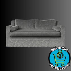 Bespoke Custom 66" Glam Tufted Crystal Nailhead Loveseat