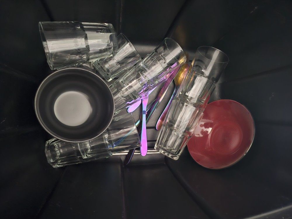 Assorted Cups, Bowls, And Silverware